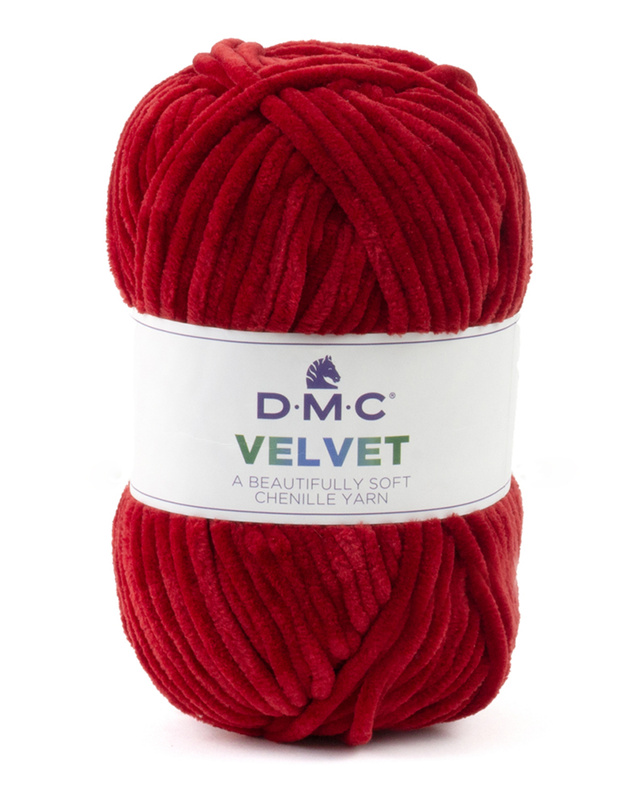 DMC Velvet Chenille 100g Röd 016, se vårt sortiment av heminredning, garn & tyger. Alltid till bra priser.