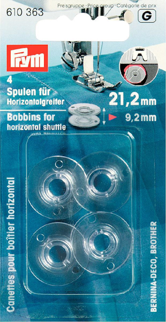 Symaskinsspolar 21,2x9,2mm vit, se vårt sortiment av heminredning, garn & tyger. Alltid till bra priser.