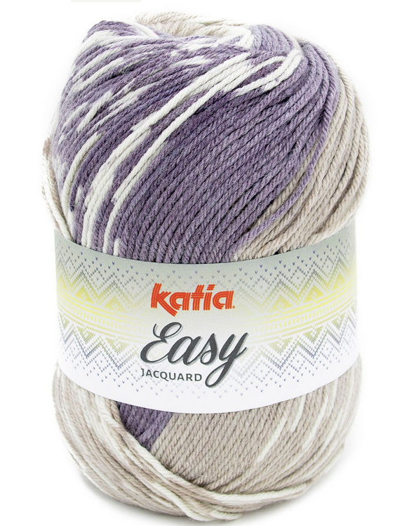 Easy Jacquard 250gr/400m 70%akryl 30% ull Benvit/Beige/Lila 310, se vårt sortiment av heminredning, garn & tyger. Alltid till bra priser.